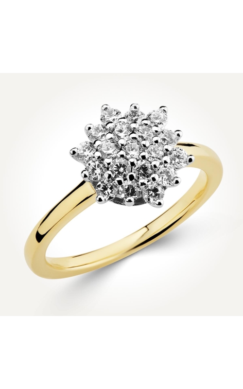 14kt Yellow gold Diamond cluster Ring