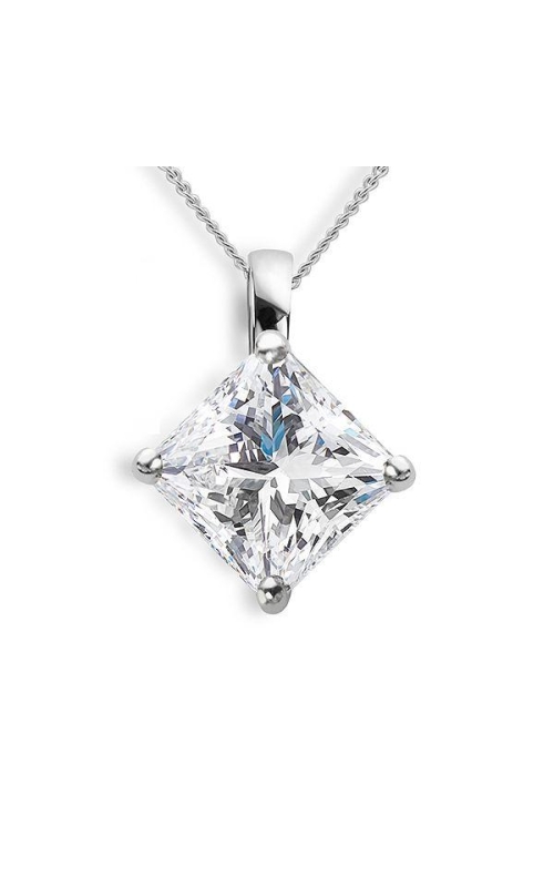 Platinum Princess cut Natural Diamond Pendant