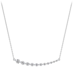 DeBeers Forevermark Assymetrical Graduated Smile Necklace