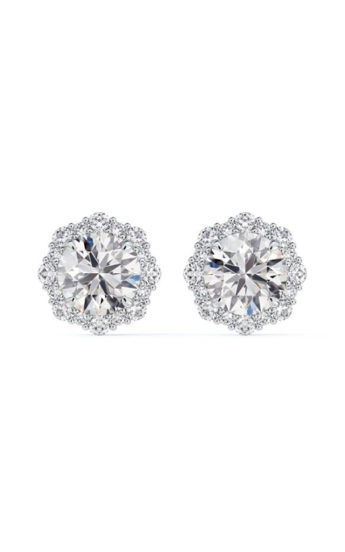 DeBeers Forevermark Floral Halo Diamond Studs