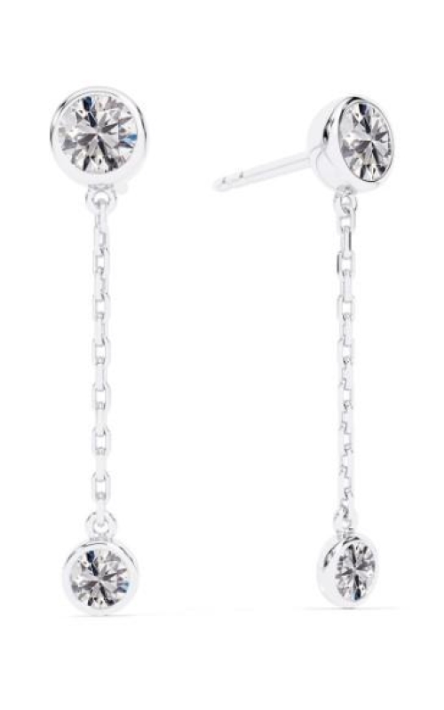 DeBeers Forevermark Bezel Chain Drop Earrings