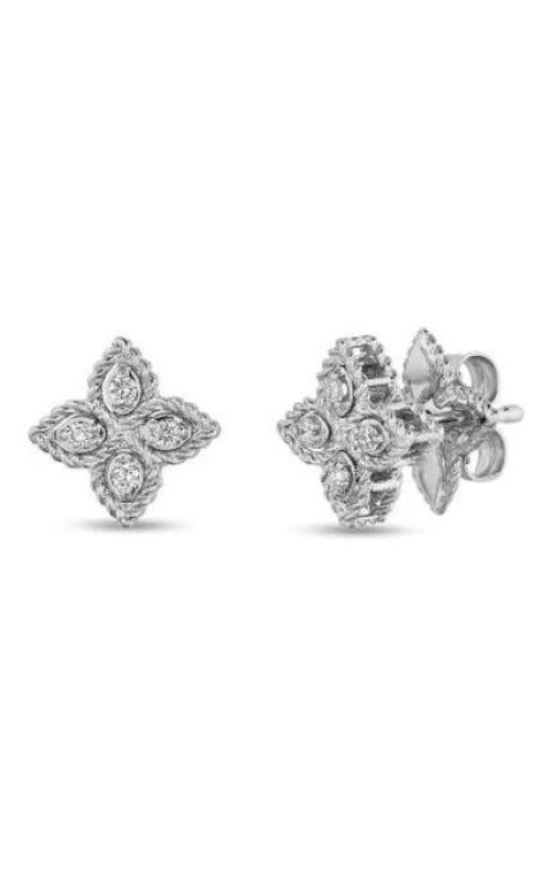 Roberto Coin Diamond Princess Flower Earrings